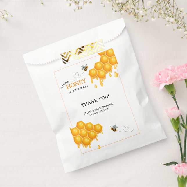 Sachets En Papier Un Petit Miel Sur Le Chemin Honeycomb Baby shower (Scellé)
