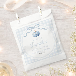Sachets En Papier Un petit nœud papillon bleu citrouille Shower de b
