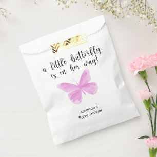 Sachets En Papier Un petit papillon est en chemin Baby shower