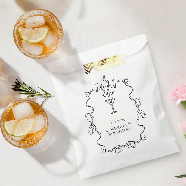 Sachets En Papier Un Petit Peu Plus Vieux Black Wavy Bordure fête d' (Créateur téléchargé)