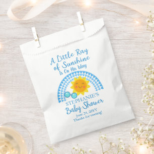 Sachets En Papier Un petit rayon de Sunshine Boy Baby shower
