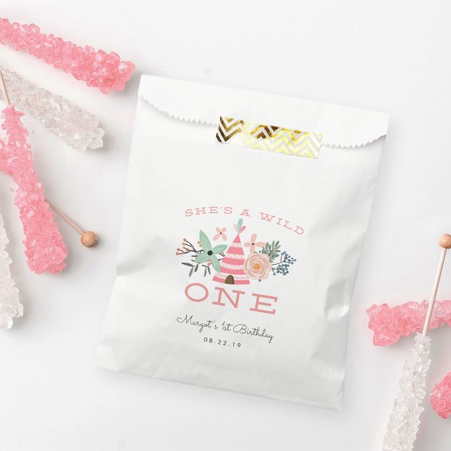 Sachets En Papier Un sauvage | Première fête d'anniversaire (Créateur téléchargé)