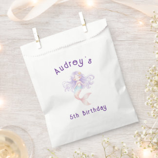 Sachets En Papier Under the Sea Party Bags Lavender Mermaid