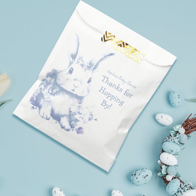 Sachets En Papier Une certaine lapine arrive Baby Shower  (Créateur téléchargé)