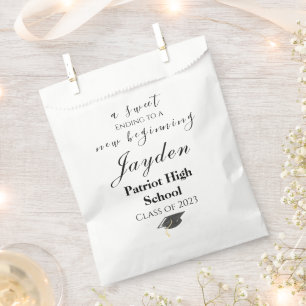Sachets En Papier Une douce fin à un nouveau début de diplôme