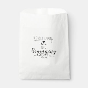 Sachets En Papier Une douce fin de nouveau début chic mariage Faveur