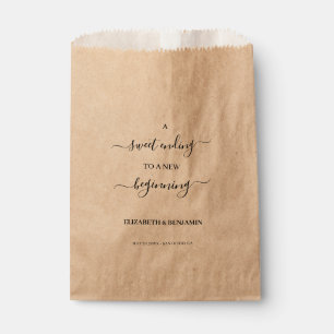 Sachets En Papier Une fin douce à un nouveau Mariage de script de dé
