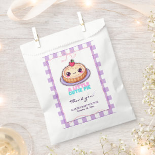 Sachets En Papier Une petite coupe de gâteau kawaii plaid violet Bab