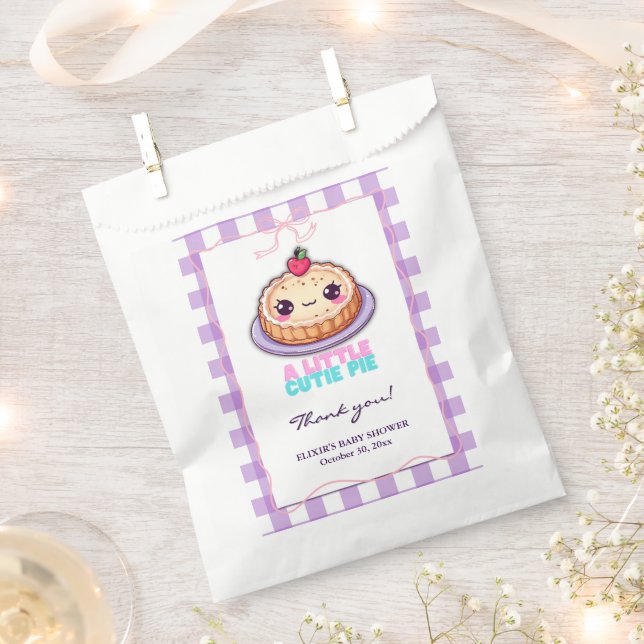 Sachets En Papier Une Petite Cutie Pie Kawaii Purple Plaid Baby show (Coupé)