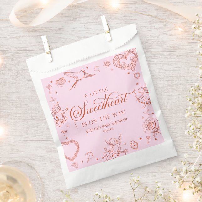 Sachets En Papier Une Saint-Valentin Petite Amour Bébé Shower (Coupé)