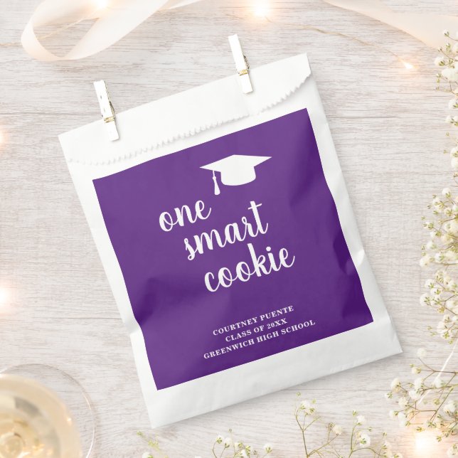 Sachets En Papier Une Smart Cookie Mortar Board Graduation moderne (Coupé)