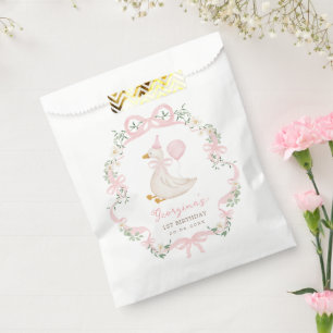 Sachets En Papier Une sotte d'oie Coquette de la cou rose Anniversai