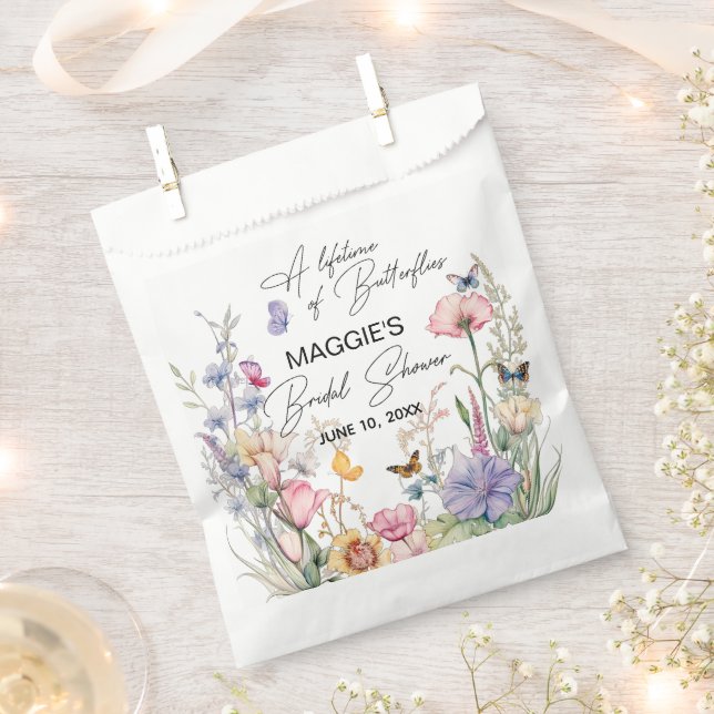 Sachets En Papier Une vie de papillons Fête de mariage champêtre (Coupé)