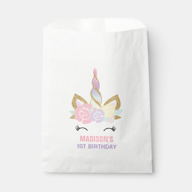 Sachets En Papier Unicorn Favoriser Sac Magique Unicorn Party (Devant)