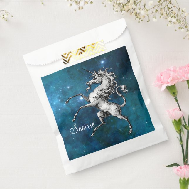 Sachets En Papier Unicorne céleste personnalisable (Scellé)