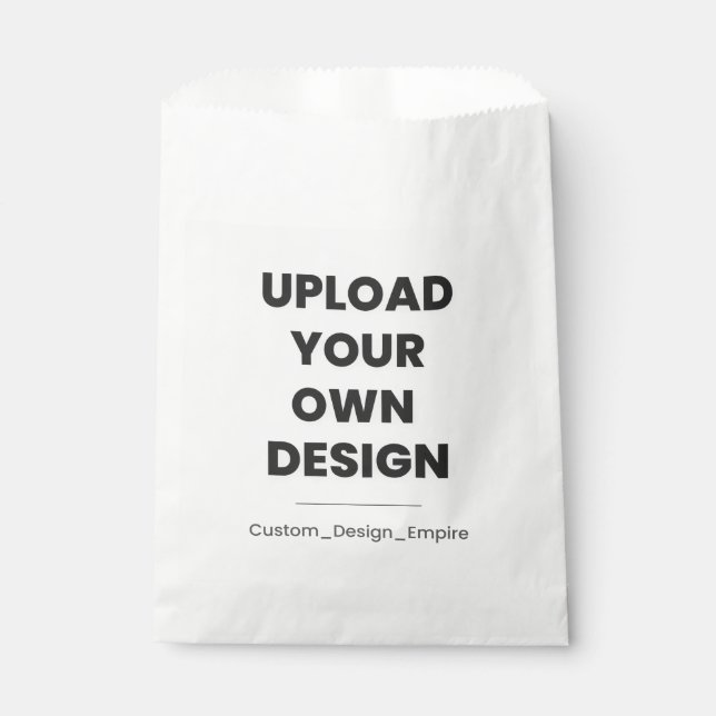 Sachets En Papier Upload Your Own Design Here | Custom Template (Devant)