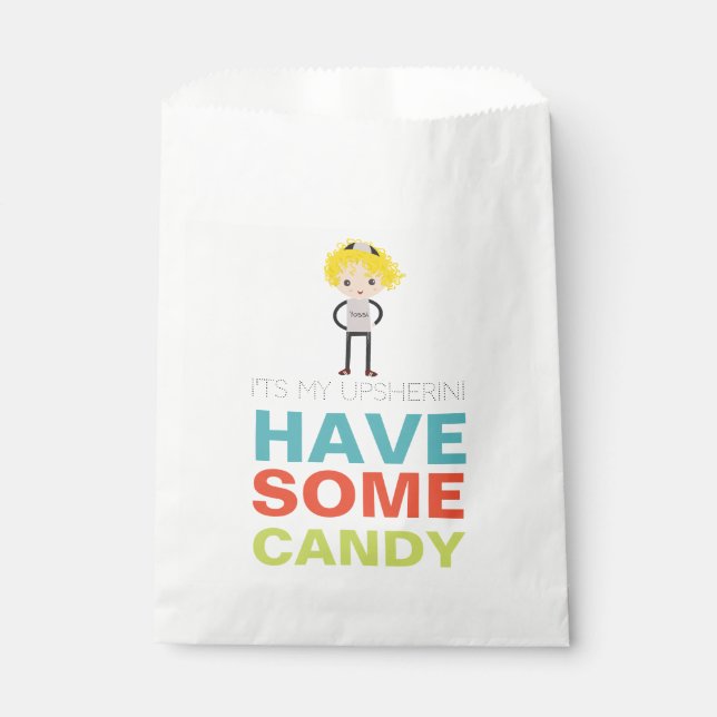 Sachets En Papier Upsherin Party Favoriser le sac (Devant)