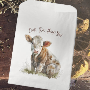 Sachets En Papier Vache animale de ferme rustique