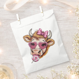 Sachets En Papier Vache des Highlands Saint-Valentin Coquette Fête d