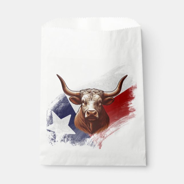 Sachets En Papier Vache longhorne du Texas (Devant)