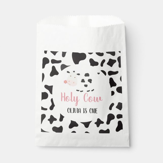 Sachets En Papier Vache sacrée Fleur de marguerite rose Impression d (Devant)