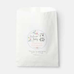 Sachets En Papier Vachette Fleurie Veau Bienvenue Fête de Naissance