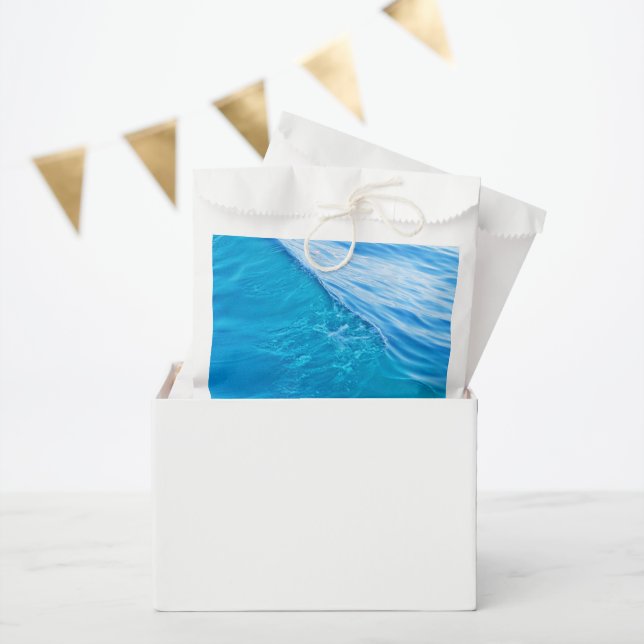 Sachets En Papier vague d'eau bleue (Fête)