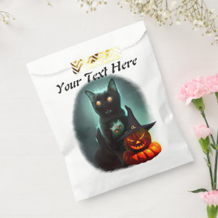 Sachets En Papier Vampire Chat et Assistant Citrouille Halloween Sur