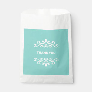 Sachets En Papier Vecteur de fleur blanche sur turquoise sarcelle Me