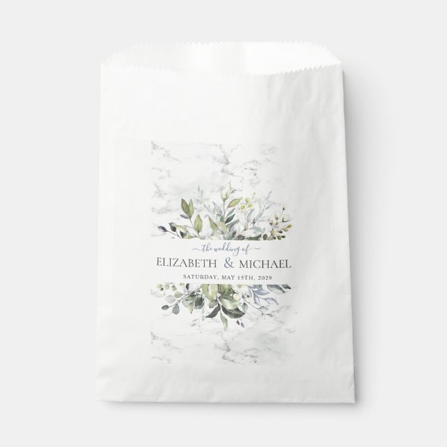 Sachets En Papier Vert de eucalyptus bleu poussiéreux Botanique Marb (Devant)