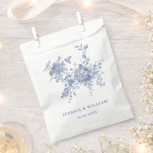 Sachets En Papier Victorian Dusty Blue French Garden Floral Mariage