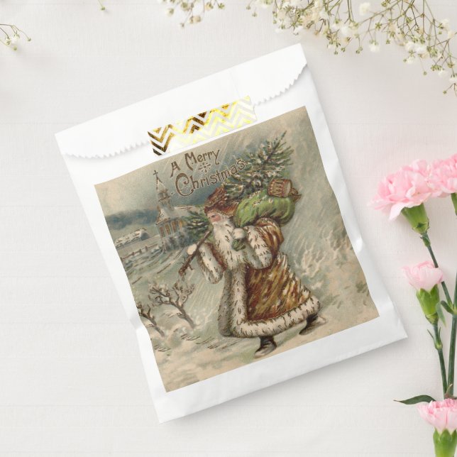 Sachets En Papier Victorian Santa Claus With Christmas Tree (Scellé)