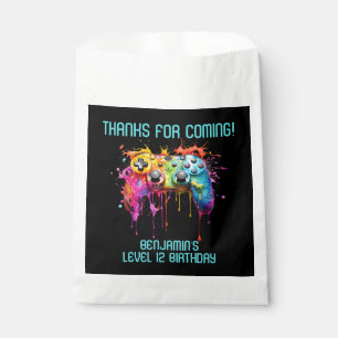 Sachets En Papier Vidéo Jeu Turquoise Anniversaire Fête Faveurs