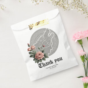 Sachets En Papier Viking Wolf & Rose. Une tête de loup stylisée,