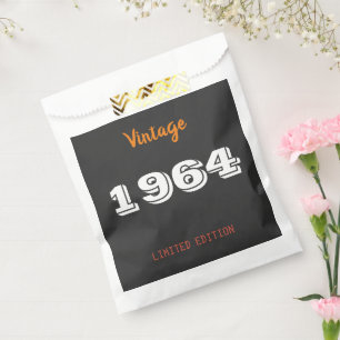 Sachets En Papier Vintage 1964 Limited Edition 62e fête d'anniversai