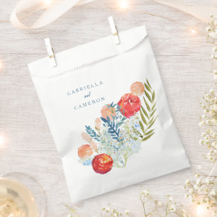 Sachets En Papier Vintage Aquarelle Florals Boho Garden Mariage