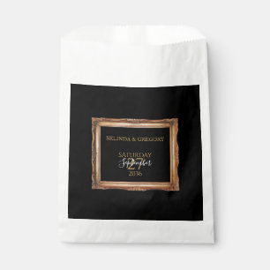 Sachets En Papier Vintage Black & Gold Mariage
