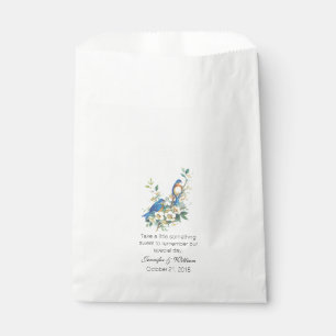 Sachets En Papier Vintage Bleu Oiseaux Personnalisé Mariage Faveur S