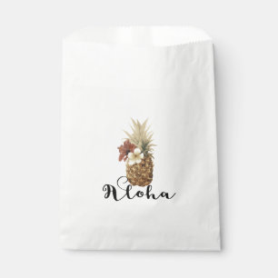 Sachets En Papier Vintage Fleur de Fleur d'Hibiscus et d'Ananas Trop