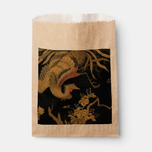 Sachets En Papier Vintage Phoenix Gold Black Bird japonais