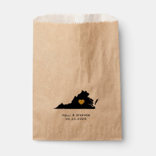 Sachets En Papier Virginia Wedding Favor Treat Sacks, Sacs-cadeaux