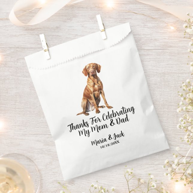 Sachets En Papier Vizsla Full Color Pet Mariage (Coupé)