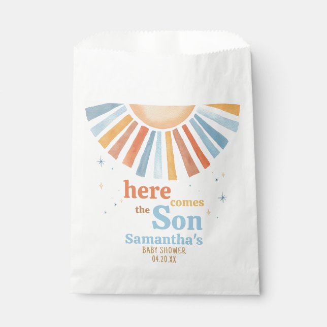 Sachets En Papier Voici le Baby shower du Fils (Devant)