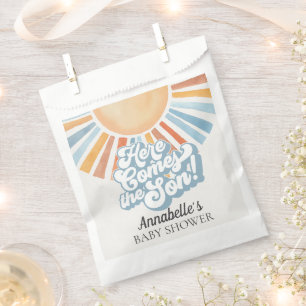 Sachets En Papier Voici le Baby shower garçon Son Sunshine