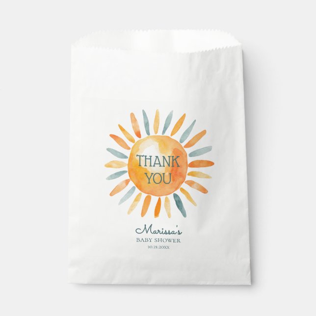 Sachets En Papier Voici le Baby shower Son Boy (Devant)