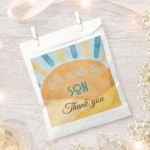 Sachets En Papier Voici le Baby shower Son Sunshine Blue Ray