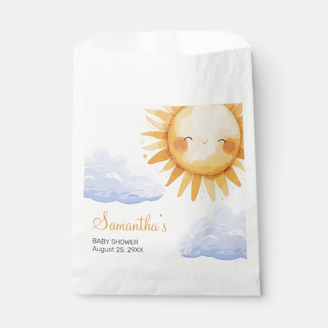 Sachets En Papier Voici le sac de faveur Sun baby shower (Devant)