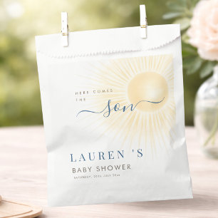 Sachets En Papier Voici le thème du fils Baby Shower Merci