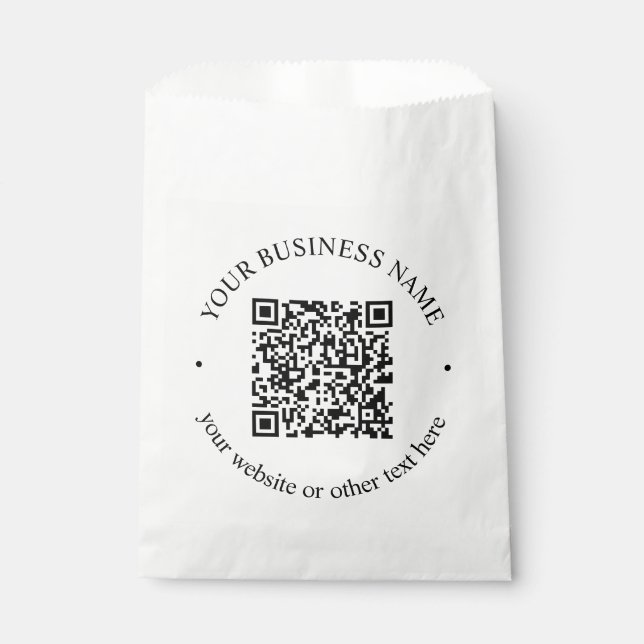 Sachets En Papier Votre code QR téléchargé avec texte circulaire mod (Devant)