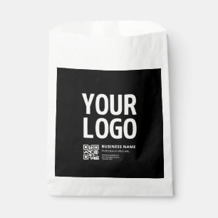Sachets En Papier Votre logo avec QR code et texte modifiables